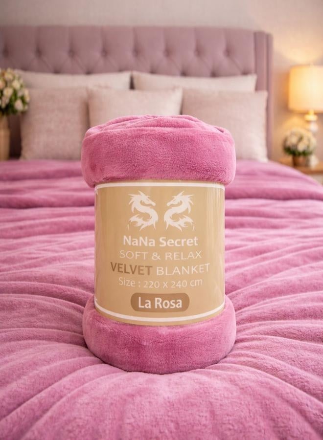 بطانية تدفئة سرير كبير  سادة مقاس 220*240سم